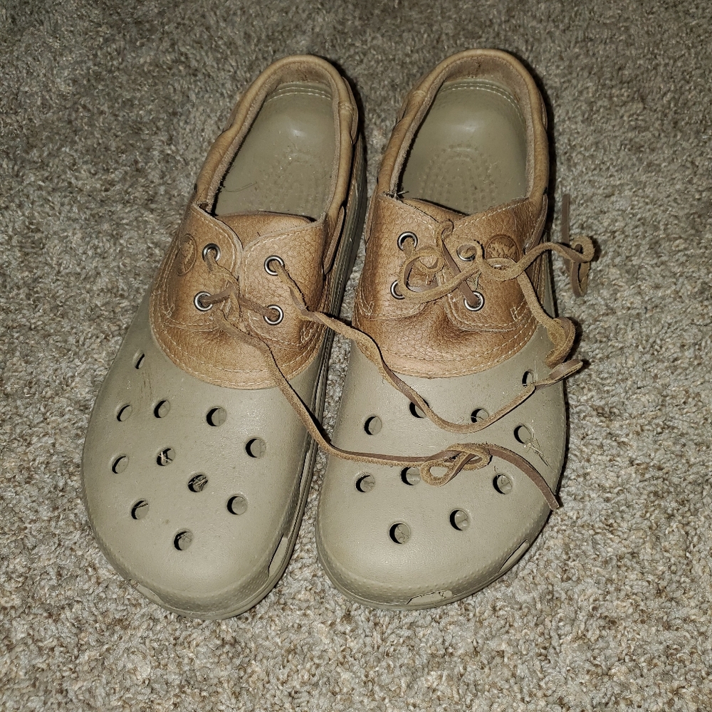Crocs Boat Shoe Leather Upper